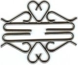 Iron Heart With Pewter Look 10.4" - Click Image to Close